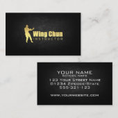 金ゴールドメッキウイングチュンインストラクター 名刺 (正面/裏面)