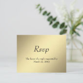金ゴールドメニューRSVP インビテーションポストカード (スタンド正面)