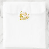 金ゴールドメモ_ ラウンドシール (バッグ)