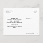 金ゴールドメリーおもしろい明るい写モダン真はがき シーズンポストカード (裏面)