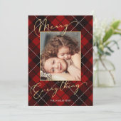 金ゴールドメリーすべて書道赤い格子写真 シーズンカード (スタンド正面)