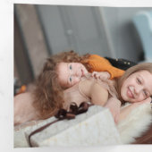 金ゴールドメリーすべて書道赤い格子写真 三つ折りカード (内部最初)