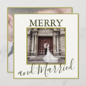 金ゴールドメリーと結婚したありがとうご結婚ざいます サンキューカード (正面/裏面)