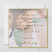 金ゴールドメリーと結婚したありがとうご結婚ざいます サンキューカード (裏面)