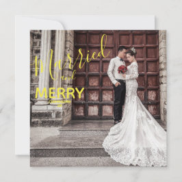 金ゴールドメリーと結婚した写真結婚の サンキューカード