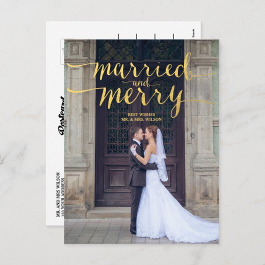 金ゴールドメリーと結婚した | 休日の写真はがき シーズンポストカード (正面/裏面)