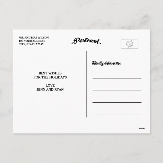 金ゴールドメリーと結婚した | 休日の写真はがき シーズンポストカード (裏面)