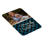 金ゴールドメリーエレガントクリスマスプレイドカスタム写真 マグネット (右側)