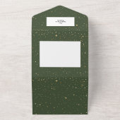 金ゴールドメリークリスマスの星写真の休日 オールインワン招待状 (外側)