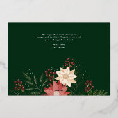 金ゴールドメリークリスマスエレガントの豪華な写真 箔シーズンカード (裏面)