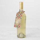 金ゴールドメリークリスマスオンプレイド ボトルネックタグ (アングル)