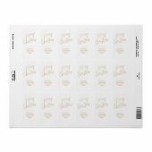 金ゴールドメリークリスマスオンホワイト差出人住所 ラベル (フルシート)