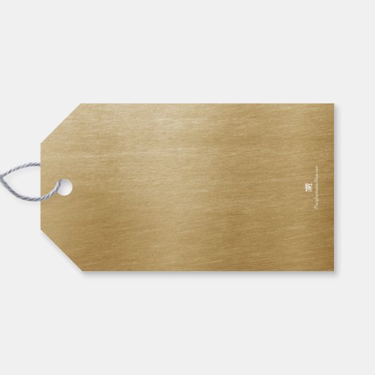 金ゴールドメリークリスマスオンレッド ギフトタグ (裏面横)