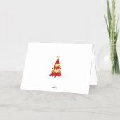 金ゴールドメリークリスマスシグネチャーカスタム付き写真 箔シーズンカード (裏面)