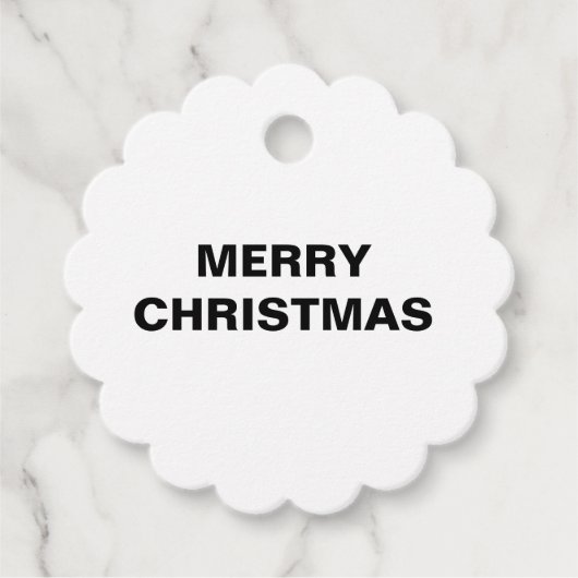 金ゴールドメリークリスマスシンプルメッセージカード フェイバータグ (正面)