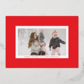 金ゴールドメリークリスマスシーナリーレタリング写真 箔シーズンカード (裏面)