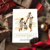 金ゴールドメリークリスマススクリプトの写真 シーズンカード