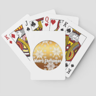 金ゴールドメリークリスマススノーフレークトランプ トランプ
