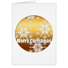 金ゴールドメリークリスマススノーフレークビッググリーティングカード
