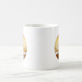 金ゴールドメリークリスマススノーフレークホワイトマグカップ コーヒーマグカップ (中央)