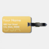 金ゴールドメリークリスマススノーフレーク荷物タグ ラゲッジタグ (裏面横)