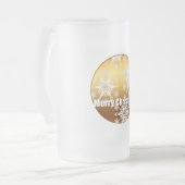 金ゴールドメリークリスマススノーフレーク霜Gマグカップ フロストグラスビールジョッキ (正面左)