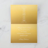 金ゴールドメリークリスマススノーフレーク+詩 シーズンカード (内部)