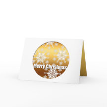 金ゴールドメリークリスマススノーフレーク+詩