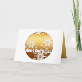 金ゴールドメリークリスマススノーフレーク+詩 シーズンカード