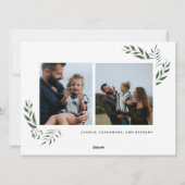 金ゴールドメリークリスマススリーフォトホリデー シーズンカード (裏面)