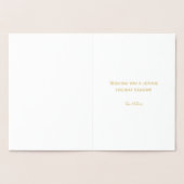 金ゴールドメリークリスマスハッピーニューイヤースクリプト 箔カード (内部)