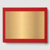 金ゴールドメリークリスマスハッピーニューイヤーSanta Photo ゲストブック (裏面)