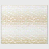 金ゴールドメリークリスマスパターン ラッピングペーパー (フラット)