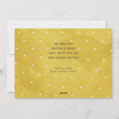 金ゴールドメリークリスマスファイブフォトホリデーカード シーズンカード (裏面)