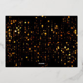 金ゴールドメリークリスマスファミリー名4フォトコラージュ   箔シーズンカード (裏面)