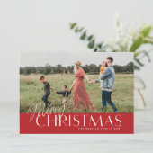 金ゴールドメリークリスマスフォトカード シーズンカード (スタンド正面)