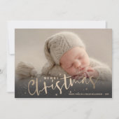 金ゴールドメリークリスマスフォト シーズンカード (正面)