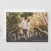 金ゴールドメリークリスマスフォト シーズンカード (正面)