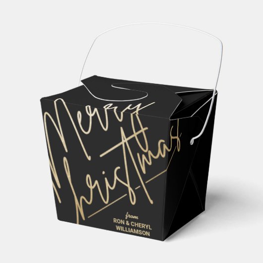 金ゴールドメリークリスマスブラック フェイバーボックス (正面サイド)