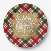 金ゴールドメリークリスマスプレド ペーパープレート (正面)