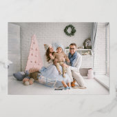 金ゴールドメリークリスマスレタリング写真バック 箔シーズンカード (裏面)