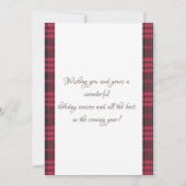 金ゴールドメリークリスマスレッドブラックバッファロープレイド写真 (裏面)