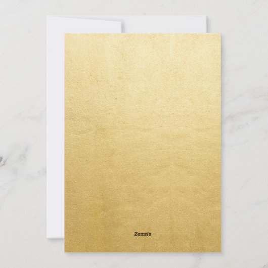 金ゴールドメリークリスマス手書きスクリプトフォト シーズンカード (裏面)