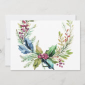 金ゴールドメリークリスマス書道ホリデーカード シーズンカード (裏面)