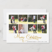 金ゴールドメリークリスマス書道写真集 シーズンカード (正面)