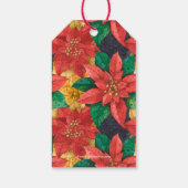 金ゴールドメリークリスマス白黒ストライプギフトラベル ギフトタグ (裏面)