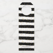 金ゴールドメリークリスマス白黒ストライプズ ボトルネックタグ (裏面)