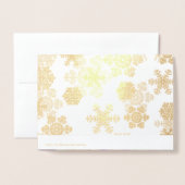 金ゴールドメリークリスマス&ハッピーニューイヤー写真 箔カード (裏面封筒付き)