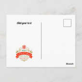 金ゴールドメリークリスマス&ハッピーニューイヤー&スノーフレーク ポストカード (裏面)