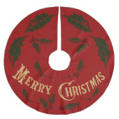 金ゴールドメリークリスマス ブラッシュドポリエステルツリースカート (正面)